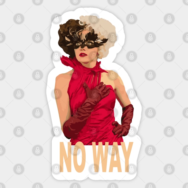 NO WAY! Cruella Sticker by Evgenija.S